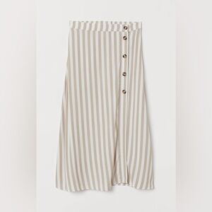 H&M striped midi skirt